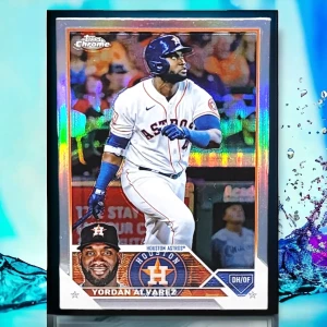 2023 TOPPS CHROME REFRACTOR YORDAN ALVAREZ HOUSTON ASTROS #201 front